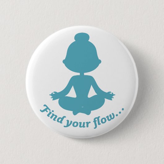 Zoek uw Flow Button (Cyaan) (Voorkant)