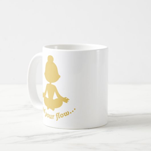 Zoek uw flow Mok (geel) (Voorkant links)