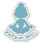 Zoek uw Flow Sticker (Cyaan) (Voorkant)
