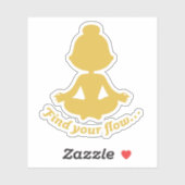 Zoek uw Flow Sticker (geel) (Vel)