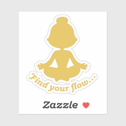 Zoek uw Flow Sticker (geel) (Vel)