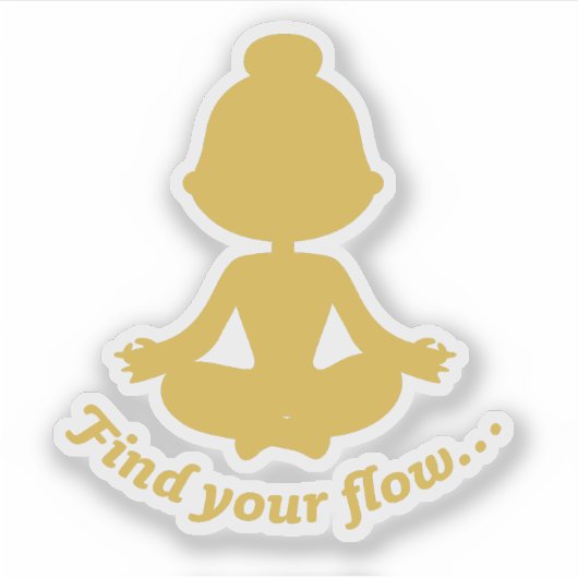 Zoek uw Flow Sticker (geel) (Voorkant)