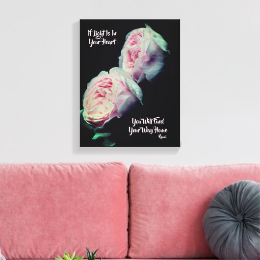 Zoek uw manier waarop u thuis Inspirerend roemijfe Canvas Afdruk (Insitu (Woonkamer))