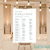 Zoek uw stoel Alfabetische zitplaatsen Groene teks Acryl Bord