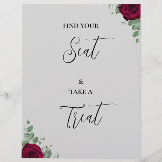 Zoek uw stoel en neem een traktatie rode roos wiet (Voorkant)