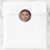 Zoek uw vrede ronde sticker (Tas)