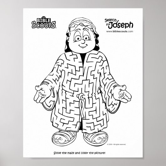 Zoek voor Joseph Activiteiten Doolhof Poster (Voorkant)
