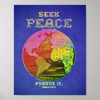 Zoek Vrede Aarde Poster