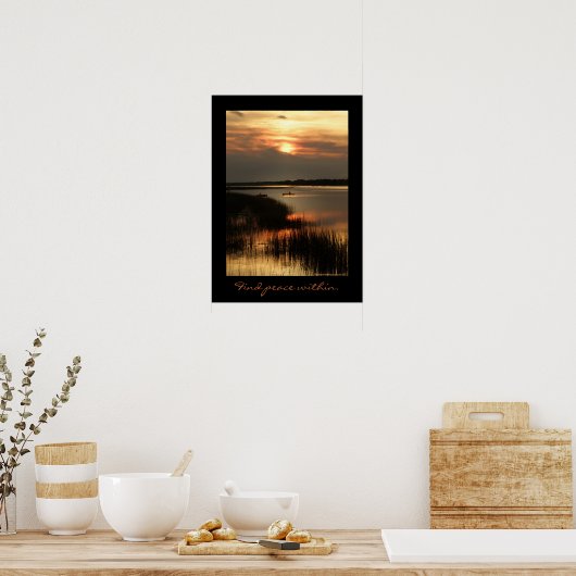 Zoek vrede binnen... poster (Keuken)