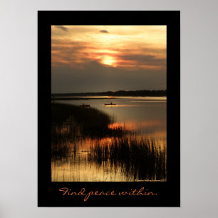 Zoek vrede binnen... poster