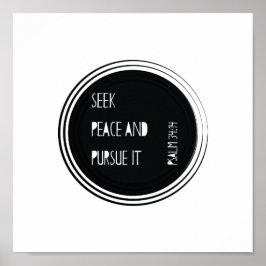 Zoek vrede en zet hem voort poster