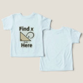 Zoek X Wiskunde Joke Sticker – Grappige geometrie  (Ontwerp Voorkant & Achterkant)