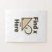 Zoek X Wiskunde Joke Sticker – Grappige geometrie Legpuzzel (Horizontaal)