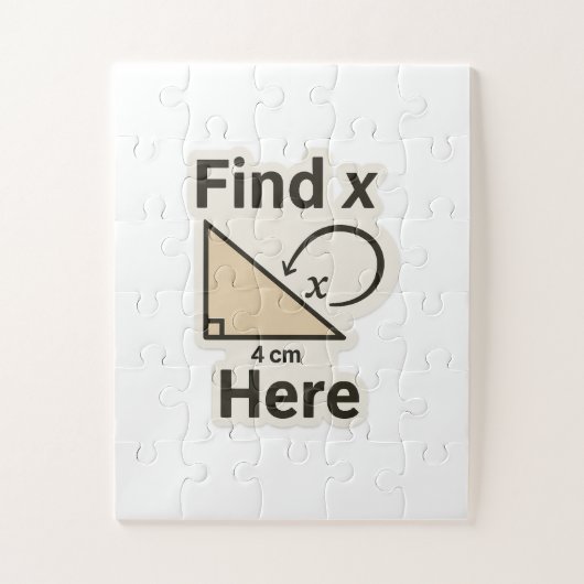 Zoek X Wiskunde Joke Sticker – Grappige geometrie Legpuzzel (Verticaal)