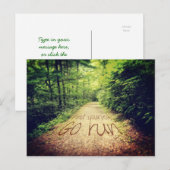 Zoek zelf Inspirerend Runners Quote uitvoeren Briefkaart (Voorkant / Achterkant)