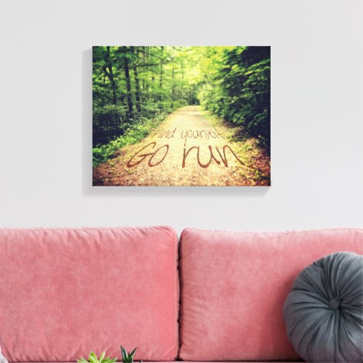 Zoek zelf Inspirerend Runners Quote uitvoeren Canvas Afdruk (Insitu (Woonkamer))