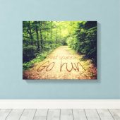 Zoek zelf Inspirerend Runners Quote uitvoeren Canvas Afdruk (Insitu (Houten vloer))