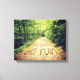 Zoek zelf Inspirerend Runners Quote uitvoeren Canvas Afdruk
