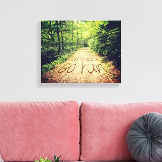 Zoek zelf Inspirerend Runners Quote uitvoeren Canvas Afdruk (Insitu (Woonkamer))