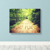 Zoek zelf Inspirerend Runners Quote uitvoeren Canvas Afdruk (Insitu (Houten vloer))