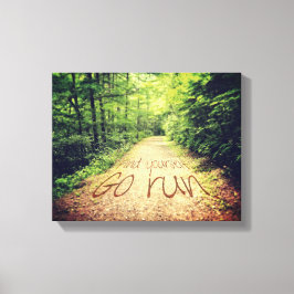 Zoek zelf Inspirerend Runners Quote uitvoeren Canvas Afdruk