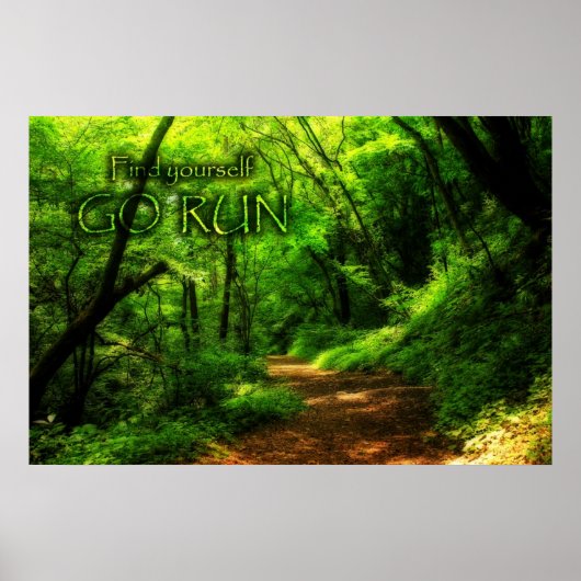 Zoek zelf Motivatie Magisch Woud uitvoeren Poster (Voorkant)