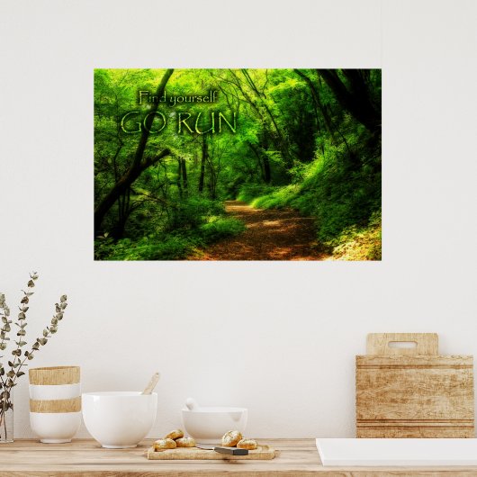 Zoek zelf Motivatie Magisch Woud uitvoeren Poster (Keuken)