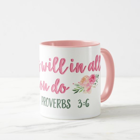 Zoek zijn wil in alles wat je doet Proverb / / / B Mok (Voorkant rechts)