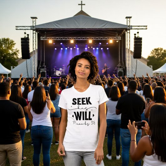 Zoek Zijn Wil Proverbs 3:6 Devotie T-shirt
