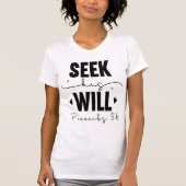 Zoek Zijn Wil Proverbs 3:6 Devotie T-shirt (Voorkant)