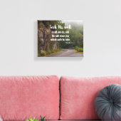 Zoek Zijn Wil Spreuken 3:6 Schilderachtig Pad Canvas Afdruk (Insitu (Woonkamer))