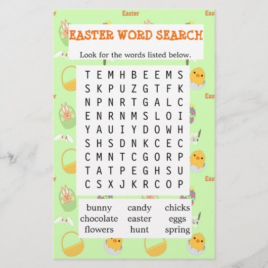 Zoekartikel voor groene paaswoorden (Voorkant)