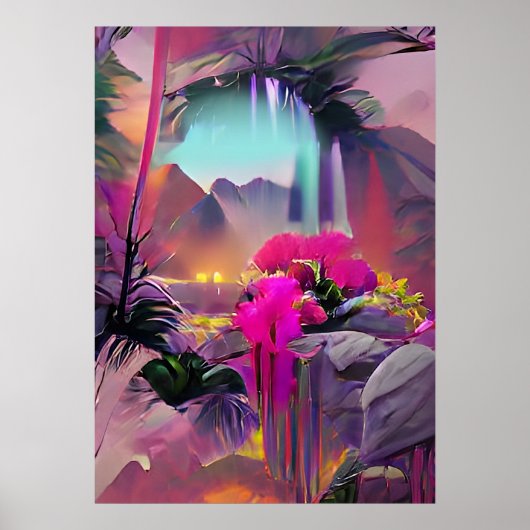 Zoekbakkunst - Psychedelische ruimtes Poster (Voorkant)