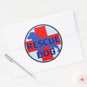 ZOEKEN EN ONTVANGEN DOG SARDA RONDE STICKER (Envelop)