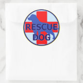 ZOEKEN EN ONTVANGEN DOG SARDA RONDE STICKER (Tas)