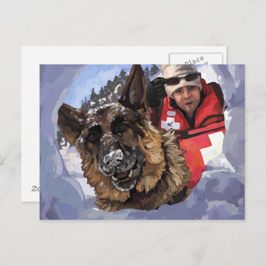 Zoeken en redden briefkaart (Voorkant / Achterkant)