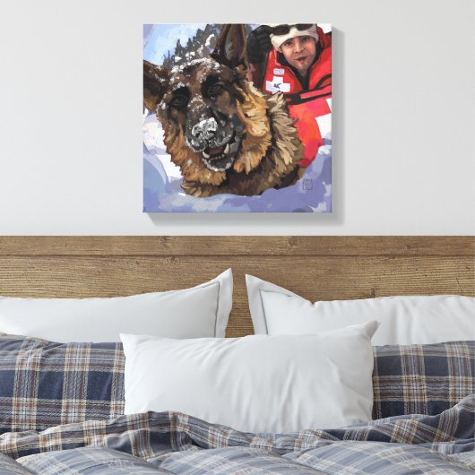 Zoeken en redden canvas afdruk (Insitu (Slaapkamer))