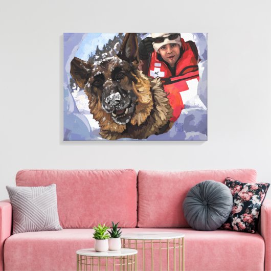 Zoeken en redden canvas afdruk (Insitu (Woonkamer))