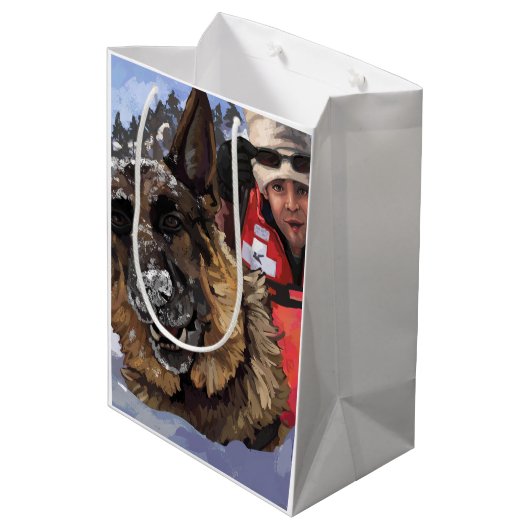 Zoeken en redden medium cadeauzakje (Achterkant Gekanteld)