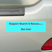 Zoeken en redden ondersteunen...Verdwalen! Bumpersticker (Op auto)
