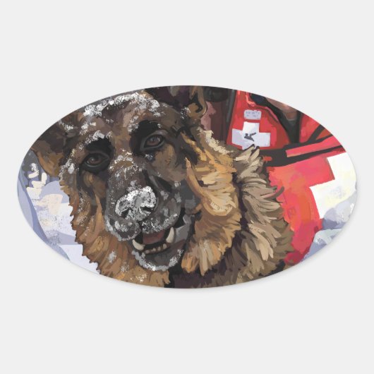 Zoeken en redden ovale sticker (Voorkant)