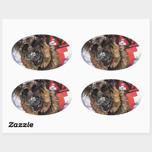 Zoeken en redden ovale sticker (Vel)
