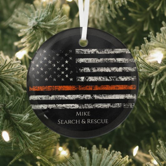 Zoeken en redden Thin Oranje Line Ornament – Cust (Insitu)