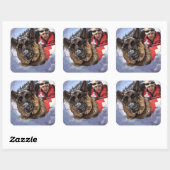 Zoeken en redden vierkante sticker (Vel)