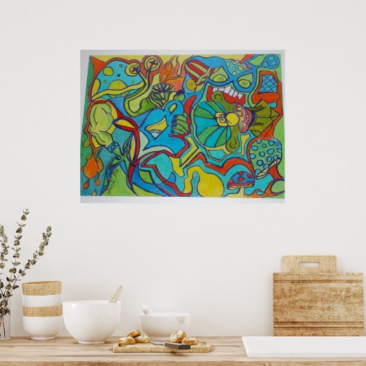 zoeken en zoeken poster (Keuken)