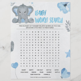 Zoeken in baby [Elephant [blauw] Baby Briefhoofd