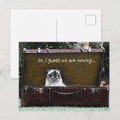 zoeken in een kartonnen tas met kleverige klep aankondigingskaart (Voorkant / Achterkant)