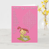 Zoeken in vaderdag Word Kaart (Gele Bloem)