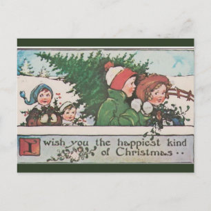 zoeken naar de kerstboom briefkaart