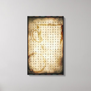 zoeken naar koffiewoorden canvas afdruk